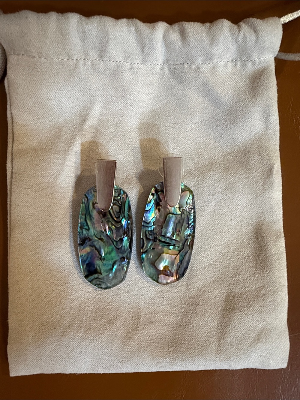Kendra Scott Iridescent Abalone Drop Earrings - Picture 5 of 5